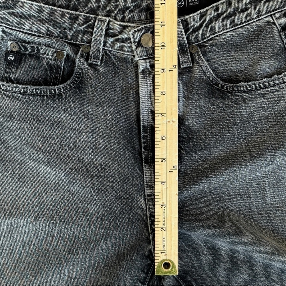 AG Mari High-Rise Slim Straight Jeans 26 Distortion Black Y2K Grunge 90s Denim - Picture 8 of 10
